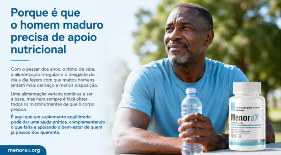 Menorax — apoio nutricional para o homem maduro